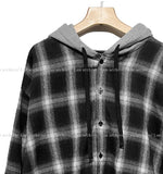 Kitsch hooded balloon check shirt