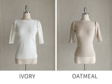 Maillo Lip Neck Half Sleeve Basic Knit