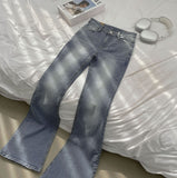 Back Pocket Slim-Fit Bootcut Span Denim Pants
