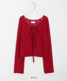 Tomiru Knit Strap Boucle Cardigan