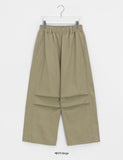 Benkyu Snap Parachute Banding Wide Pants