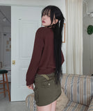 Hamil strap cargo skirt pants