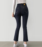 Non-fade 2Button 4Season Span Slim Fit Straight Denim Pants