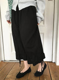 [BAONHAUS] Loenin Cotton Strap Bermuda Pants