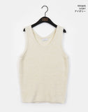 Kizen Wool Boucle Sleeveless Layered Vest Knit Mini One Piece