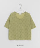 Nomin Round Dot Short Sleeve Cardigan