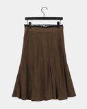 Binp Lace Corduroy Cut Midi Skirt
