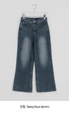 Recom Washing Denim Bootcut Pants