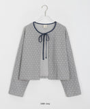 [BAONHAUS] Karoi Ribbon Dot Cotton Cardigan