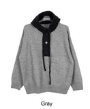 Radif color matching hood knit