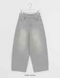 Crane Back Point Wide Washing Denim Pants