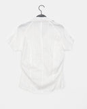 Kasen pleated shirring short sleeve shirt