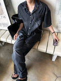Line Brush Wide Denim