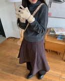 Hugit Stripe Banding Midi Skirt