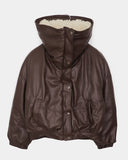 Bning Fleece Collar High Neck Leather Mustang Jumper