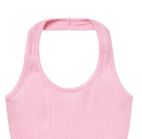 Ribbed Halter Sleeveless Top