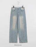 Pater summer washing wide denim pants