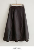 Berina brushed pleated long skirt
