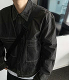 Semi cropped stitch shirt