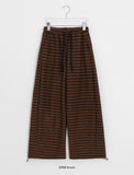 Kikam Stripe Banding Wide Brushed Pants