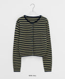 Schumank Stripe Round Knit Cardigan