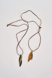 leather leaf necklace