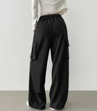 Two-Way Banding Wide Jogger Poly Pants
