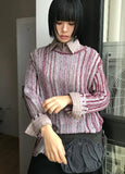 (WOOL) AURA SHEER STRIPE KNIT