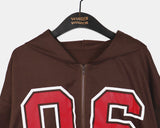 Unon 06 Lettering Oversized Fit Hood Zip-Up