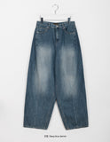 Kidta cut balloon wide denim pants