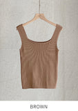Breen Rib Square Knit Sleeveless