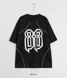 [unisex] Lyusao Sporty Printing Over Short Sleeve Tee