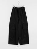 [unisex] Relke Banding Wide Balloon Cargo Pants