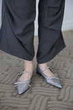 Small check back tape pants