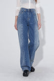 half two-tone denim