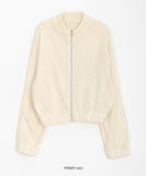 Kenfeed Cropped Knit Zip-Up Cardigan