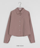 Envmi Color Basic Crop Shirt