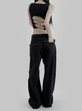 Studded Cotton Pants