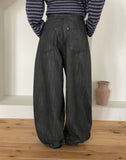 [Non-Fade] Genji Stud Pocket Balloon Fit Denim Long Pants