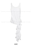 See-through drop frill sleeveless