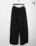 Jude Side Snap Balloon Two-Way Pile Long Wide Jogger Pants