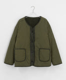 Diombre Reversible Wool Duffle Quilting Padding Jacket