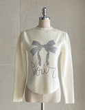 Paris Bling Ribbon Shirring Knit