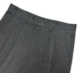 Low Adjust Cotton Two Tuck Slacks