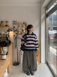Frankie Curved Cotton Cargo Banding Balloon Wide Pants