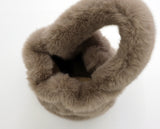 Rotu Fur Ribbon String Tote Cross Shoulder Bag