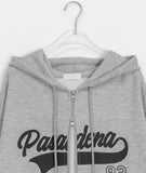 Rucoto two-way lettering printing over hood zip-up