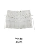 Corset Ribbon Mini Skirt