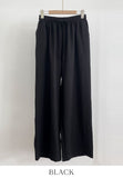 Hedden Linen Shirt Wrap Banding Wide Pants Set