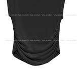 [U-BASIC] Penny brushed shirring cap sleeve half-polar